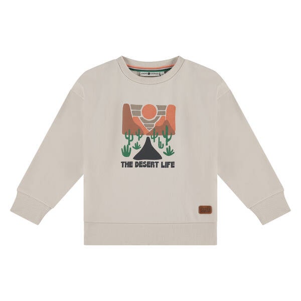 Stains&Stories - Sweater beige met print