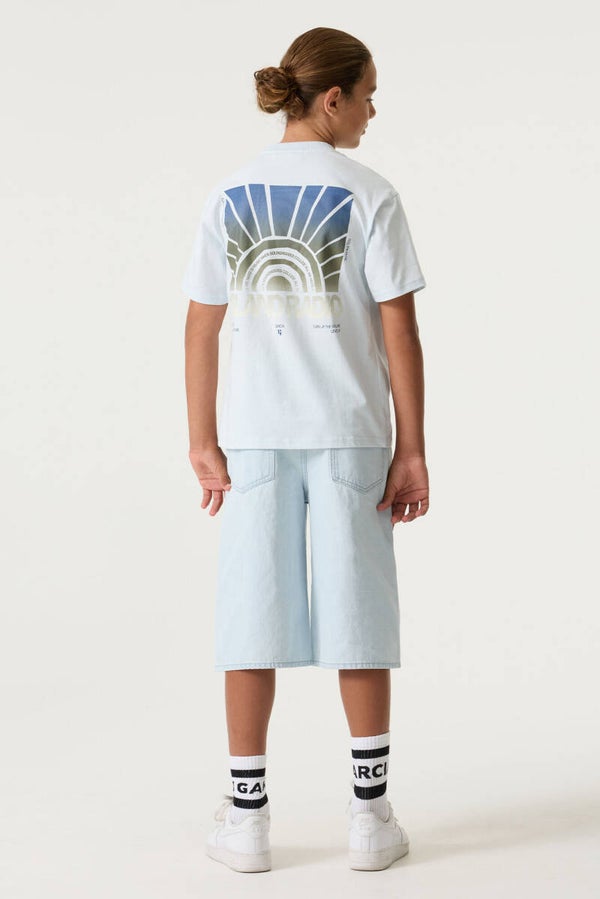 Garcia - Tshirt lichtblauw met rugprint