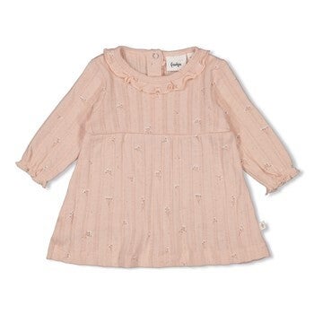 Feetje - Jurkje ribstof met bloemetjes