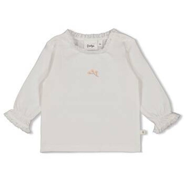 Feetje -Longsleeve wit met klein bloemetje