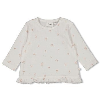 Feetje - Longsleeve wit met print van bloemetjes