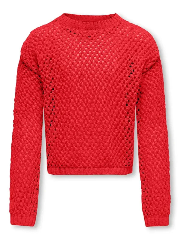 Only - Open knit rood