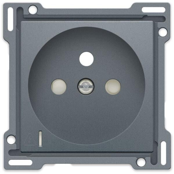 Niko afwerkingsset stopcontact met overspanningsbeveiliging steel grey 220-66606