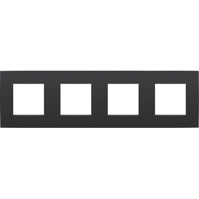 Niko Viervoudige horizontale afdekplaat Intense matt Black 130-76400