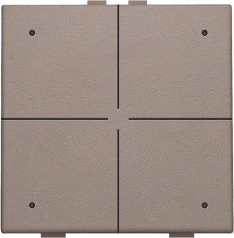 Niko Viervoudige drukknop met led Greige 104-52004