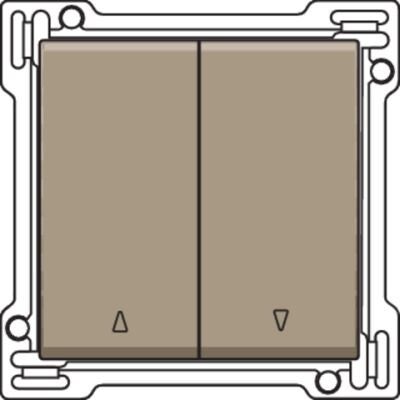 Niko Bronze Afwerkingsset voor tweevoudige rolluikdrukknop 123-65914