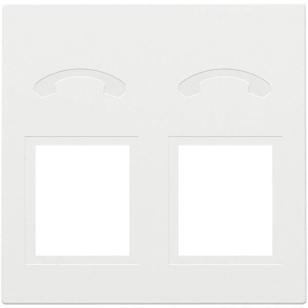 Niko Centraalplaat voor telefooncontactdoos 2x RJ11 white steel 154-69031