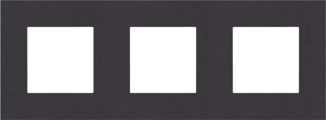 Niko Drievoudige horizontale afdekplaat, kleur Pure alu black NikoNiko Drievoudige horizontale afdekplaat, kleur Pure alu black (Niko 158-76700