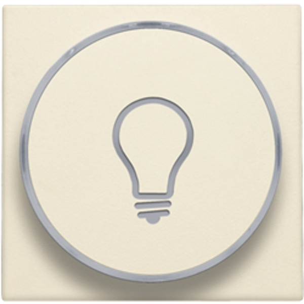 Niko 100-64008 Afwerkingsset met doorschijnende ring met lampsymbool voor drukknop 6A met amberkleurige led met E10-lampvoet cream