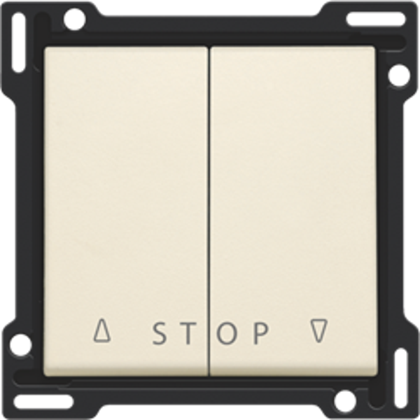 Niko 100-65918 Afwerkingsset voor tweevoudige rolluikdrukknop voor elektronische sturingen cream