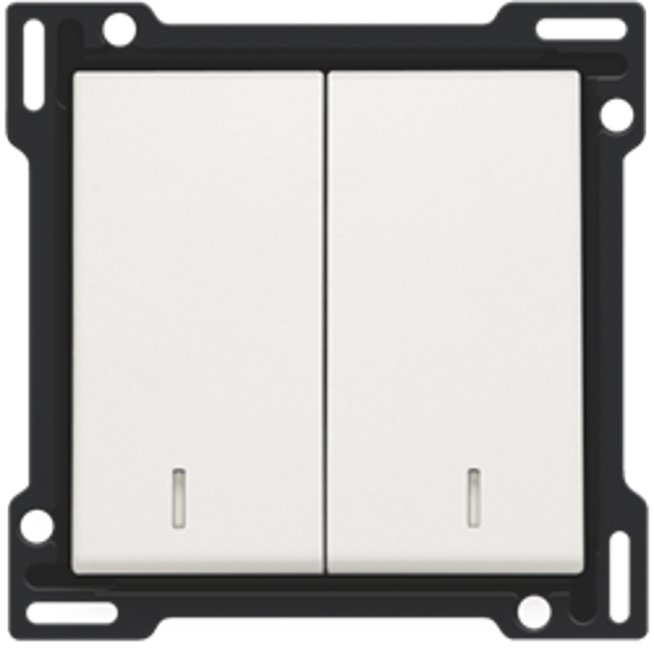 Niko 101-61507 Toets met lens 2-voudig voor drukknop wit
