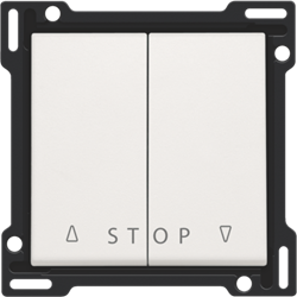 Niko 101-65918 Afwerkingsset voor tweevoudige rolluikdrukknop voor elektronische sturingen white