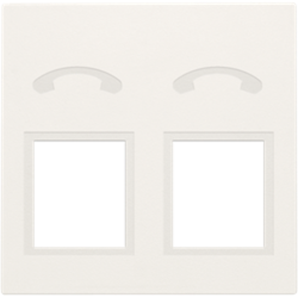 Niko 101-69031 Afwerkingsset voor telefooncontactdoos met 2 RJ11-contacten in parallel white