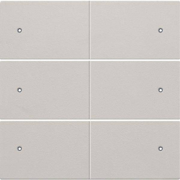 NIKO Centraalplaat voor 6-voudige potentiaalvrije drukknop 24 V met leds light grey 102-60150