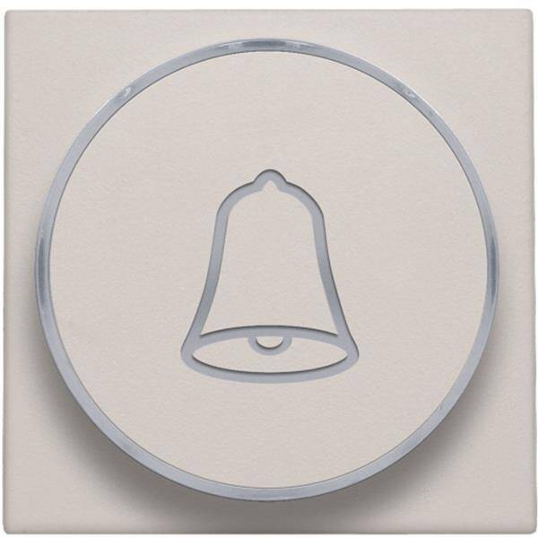 NIKO Toets met doorschijnende ring en lampsymboolvoor drukknop 6A lichtgrijs 102-64008