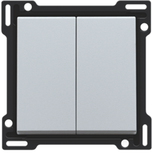 Niko Intense Sterling toets 2-voudig voor Schakelaar of Drukknop 121-61505