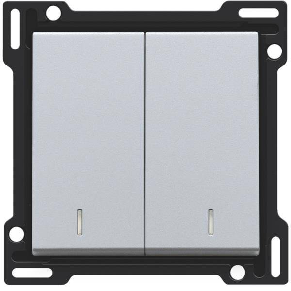 NIKO Toets met lens 2-voudig voor drukknop, sterling 121-61507