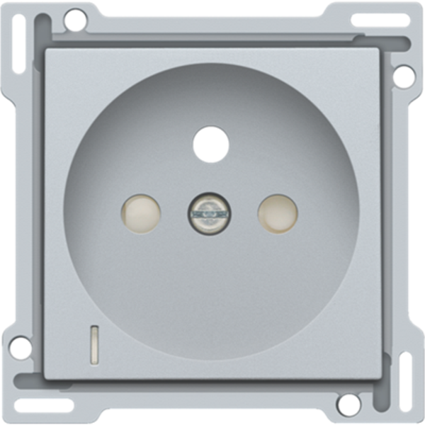 Niko Intense Sterling Afwerkingsset stopcontact met spanningsaanduiding 121-66607
