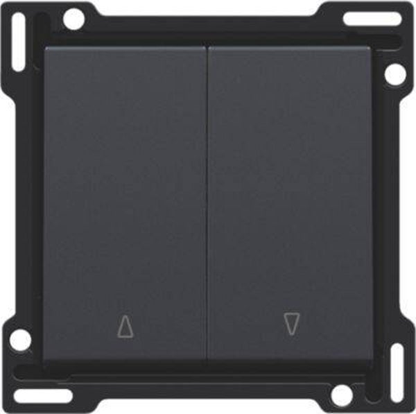 Niko 122-65914 Afwerkingsset voor tweevoudige rolluikdrukknop anthracite