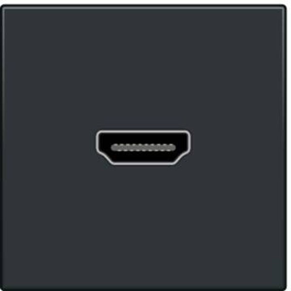 Niko Contactdoos met HDMI-naar-schroefaansluiting anthracite 122-69416