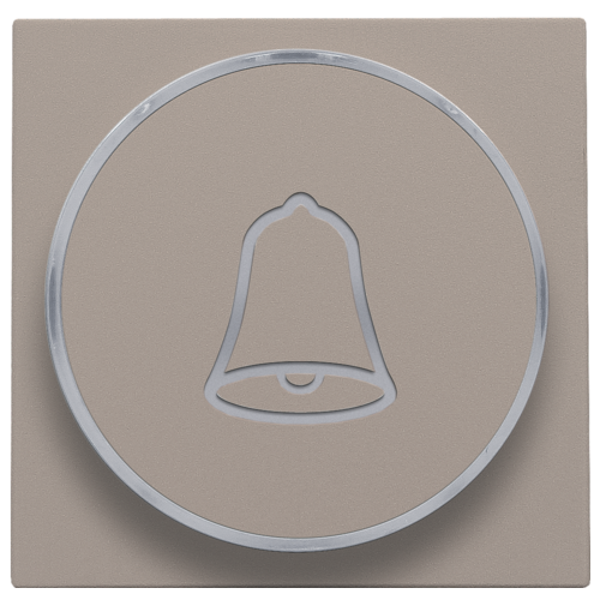 NIKO Toets met doorschijnende ring en belsymbool voor drukknop 6A brons 123-64007
