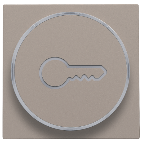 NIKO Toets met doorschijnende ring en sleutelsymbool voor drukknop 6A brons 123-64009