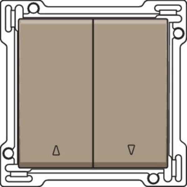 Niko Bronze Afwerkingsset voor tweevoudige rolluikdrukknop 123-65914