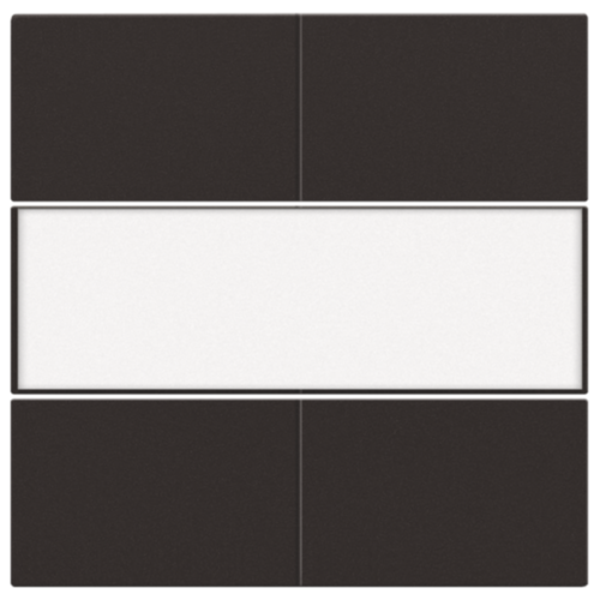 NIKO Toets met tekstveld voor drukknop 24V 4-voudig potentiaalvrij dark brown 124-40250