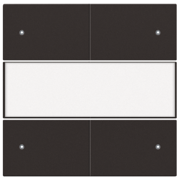 NIKO Toets lens tekstveld voor drukknop 24V 4 voudig potentiaalvrij dark brown 124-40350