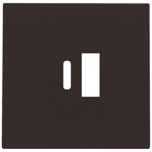 NIKO Centraalplaat voor smart USB-A en USB-C-lader  dark brown 124-68002