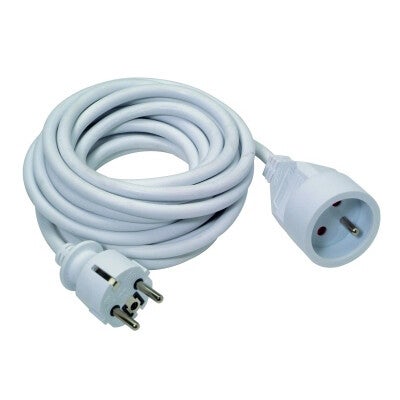 Verlengsnoer 3G1,5 wit 10m 502401126
