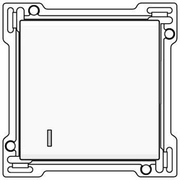 Niko Pure White Coated Toets met lens voor drukknop 154-60005