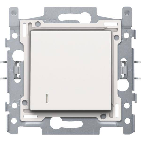 Niko Hotelkaartschakelaar 10A 250V AC met NO/NC contact white steel 154-61900