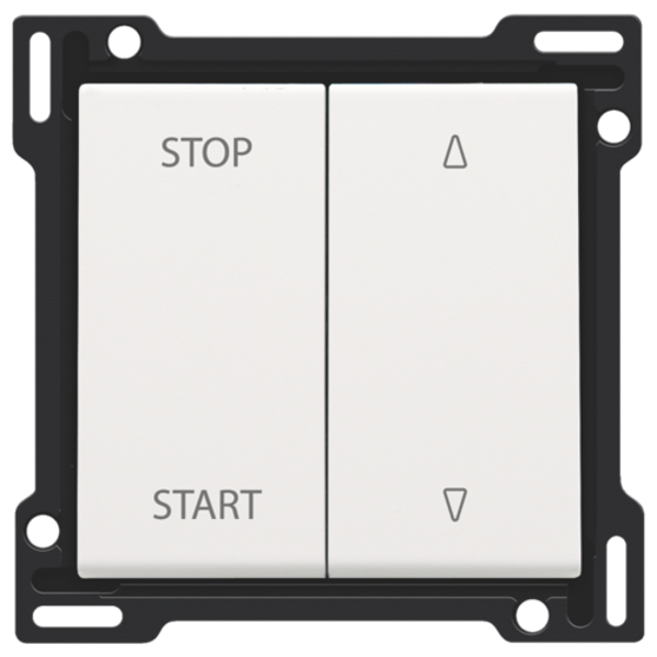 Niko Toets voor rolluikschakelaar 10A 250V AC white steel 154-65905