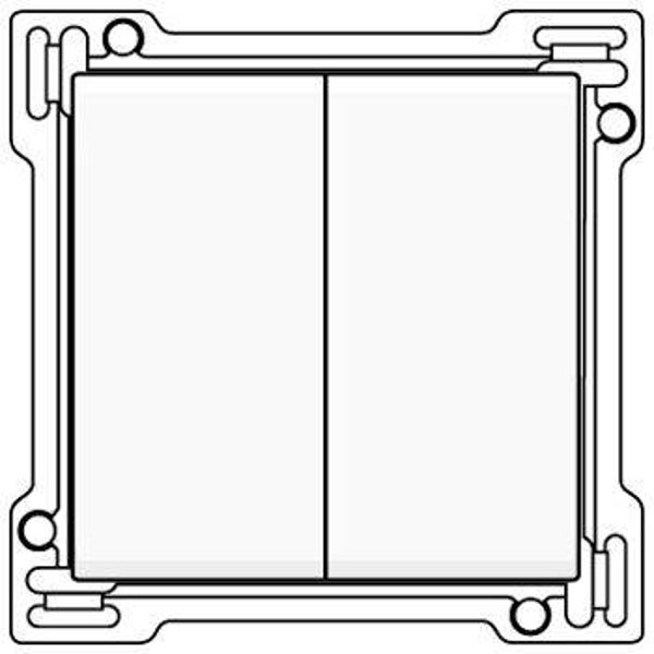 Niko Pure White Coated toets 2-voudig voor Schakelaar of Drukknop 154-61505