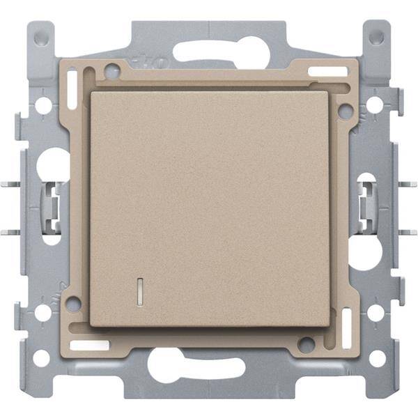 Niko Hotelkaartschakelaar 10A 250V AC met NO/NC contact champagne mat 157-61900