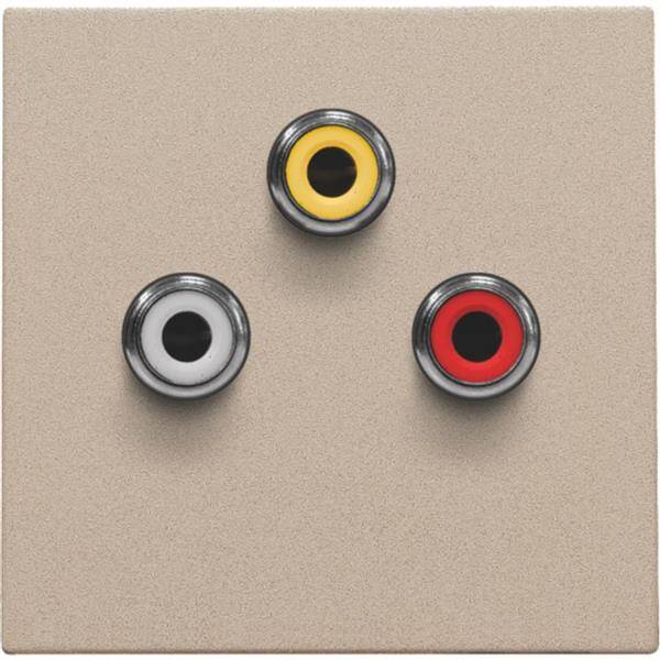 Niko Centraalplaat voor 3x CINCH-aansluiting champagne mat 157-69717