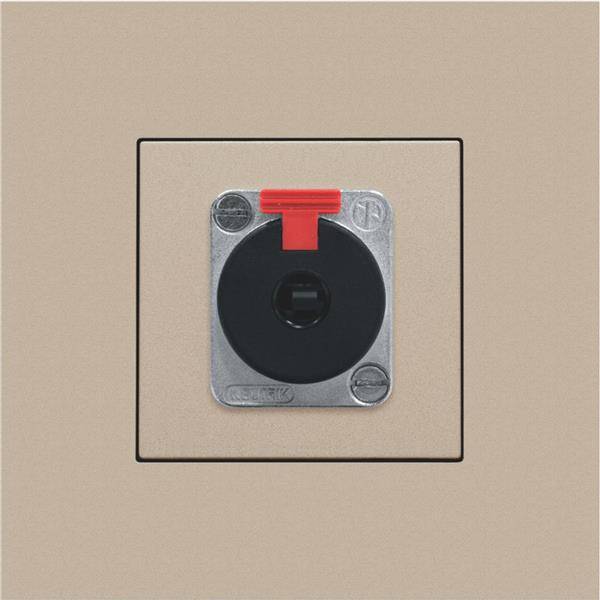 Niko Centraalplaat voor XLR/JACK-aansluiting champagne mat 157-69856