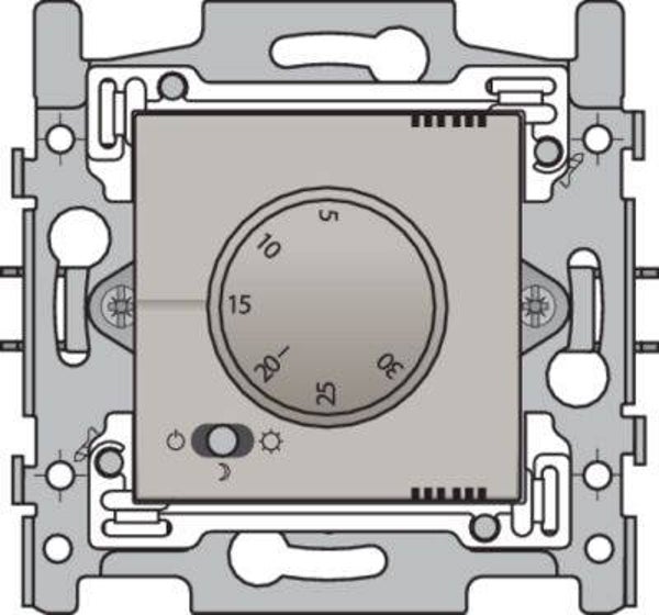 Niko Elektronische thermostaat champagne mat 157-88000