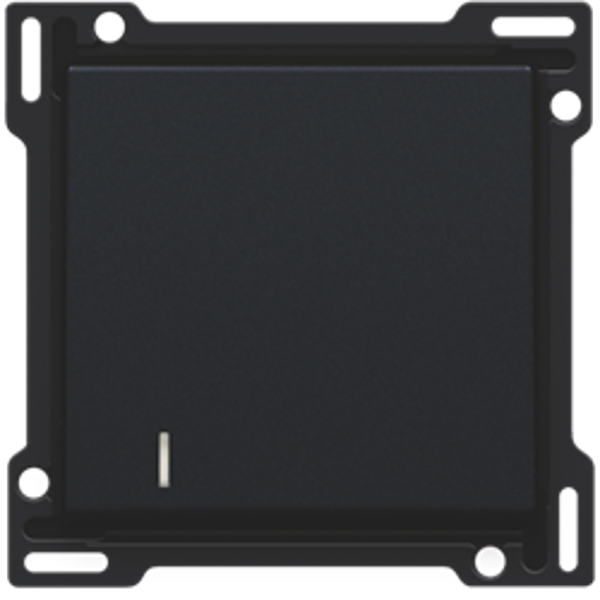 NIKO Afwerkingsset met lens voor enkelvoudige schakelaar of drukknop black coated 161-60005