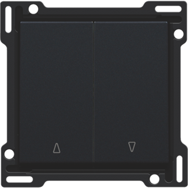 NIKO Afwerkingsset voor voor tweevoudige rolluikdrukknop black coated 161-65914