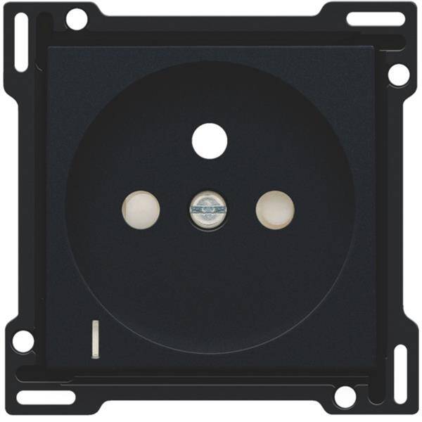 Niko afwerkingsset stopcontact met spanningsaanduiding zwart 161-66607