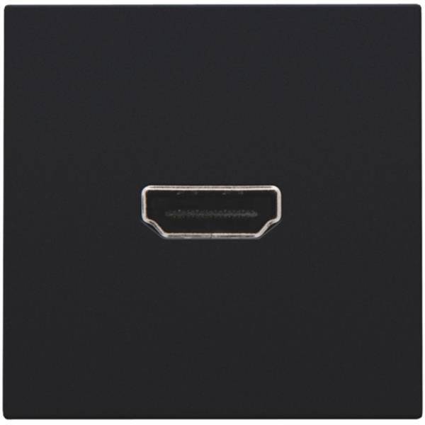Niko Afwerkingsset met HDMI-naar-schroefaansluiting zwart coated 161-69416