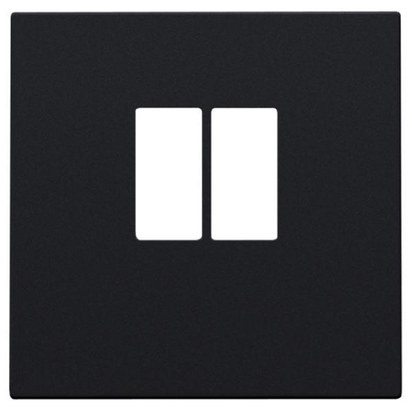 NIKO Afwerkingsset voor enkelvoudige luidsprekeraansluiting black coated 161-69801