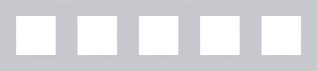 Niko Vijvoudige horizontale afdekplaat, kleur Pure alu grey Niko 155-76005