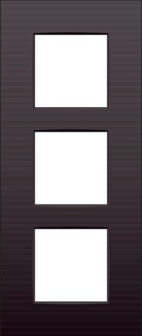 Niko Drievoudige verticale afdekplaat, kleur Intense dark brown Niko 124-76300