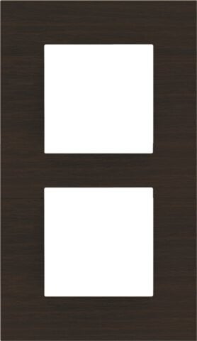 Niko Tweevoudige verticale afdekplaat, Pure Dark Bamboo on Anthracite 256-76200