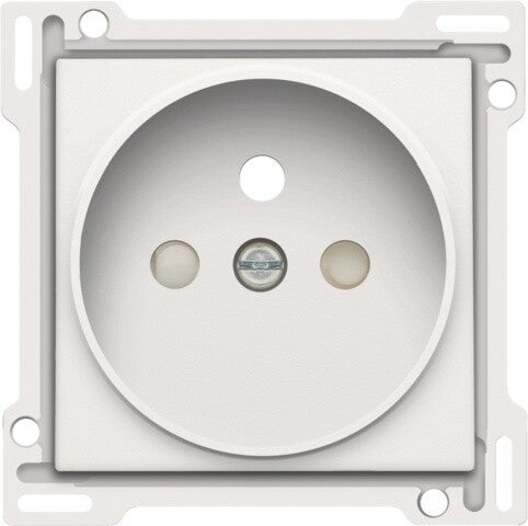 Niko afwerkingsset stopcontact White steel 21mm 154-66101
