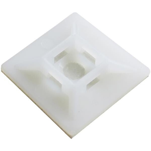 Plakzadel, voor kabelbinders 4,8mm, zelfklevend, 28x28mm, naturel 04490003