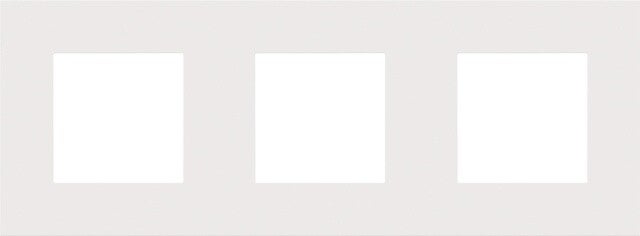 Niko Drievoudige horizontale afdekplaat, kleur Pure white steel Niko 154-76700